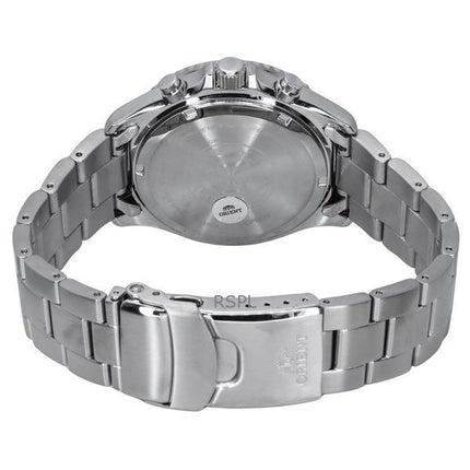 Orologio da uomo Orient Sports Chronograph in acciaio inossidabile con quadrante blu cielo, al quarzo, subacqueo RA-TX0206L 200M