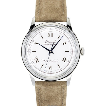 Orologio da uomo Orient Bambino 75th Anniversary Limited Edition con quadrante bianco e cinturino extra solare RA-WK0006S