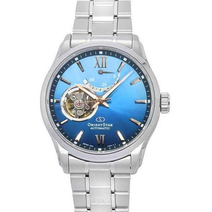 Orologio da uomo Orient Star Contemporary in edizione limitata con quadrante blu a cuore aperto automatico RE-AT0017L00B 100M co