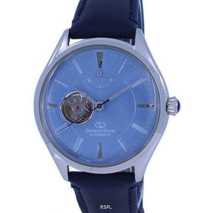 Orologio da uomo Orient Star Open Heart quadrante blu automatico RE-AT0203L00B