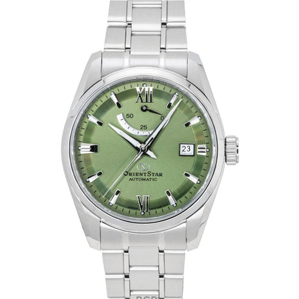 Orologio da uomo Orient Star Contemporary in acciaio inossidabile con quadrante verde automatico RE-AU0107E 100M
