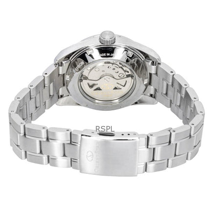 Orologio da uomo Orient Star Contemporary in acciaio inossidabile con quadrante blu ghiaccio, automatico RE-AU0109L 100M