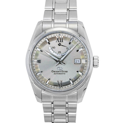 Orologio da uomo Orient Star Contemporary in acciaio inossidabile con quadrante grigio automatico RE-AU0110N 100M