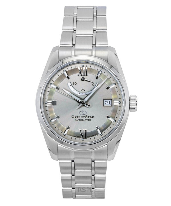 Orologio da uomo Orient Star Contemporary in acciaio inossidabile con quadrante grigio automatico RE-AU0110N 100M