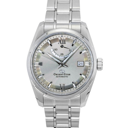Orologio da uomo Orient Star Contemporary in acciaio inossidabile con quadrante grigio automatico RE-AU0110N 100M