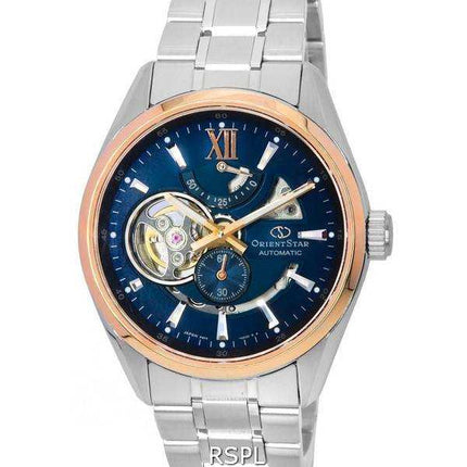 Orologio da uomo Orient Star Contemporary Limited Edition Open Heart quadrante blu automatico RE-AV0120L00B 100M