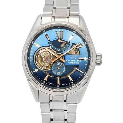 Orologio da uomo Orient Star Contemporary in edizione limitata con quadrante blu a cuore aperto automatico RE-AV0122L00B 100M co