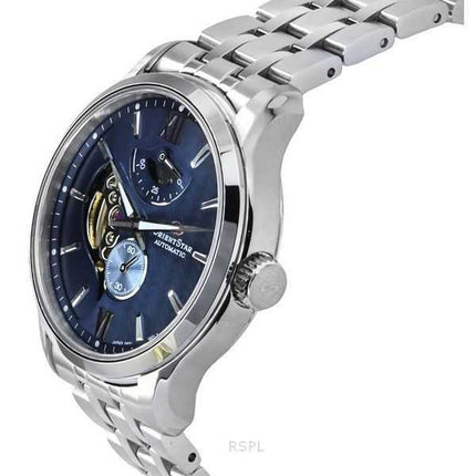 Orologio da uomo Orient Star Contemporary in acciaio inossidabile con quadrante blu automatico RE-AV0B08L00B 100M