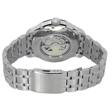 Orologio da uomo Orient Star Contemporary in acciaio inossidabile con quadrante blu automatico RE-AV0B08L00B 100M