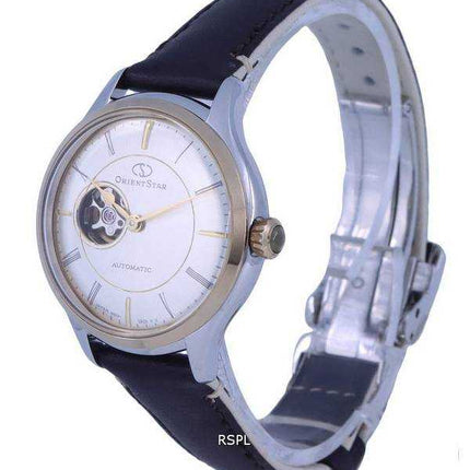 Orologio da donna Orient Star Classic Open Heart con quadrante dorato in pelle RE-ND0010G00B automatico