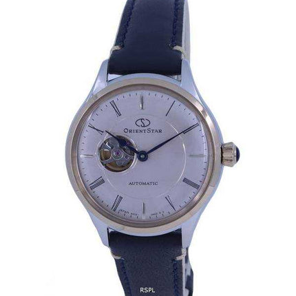 Orient Star Open Heart quadrante grigio in pelle automatico RE-ND0011N00B orologio da donna