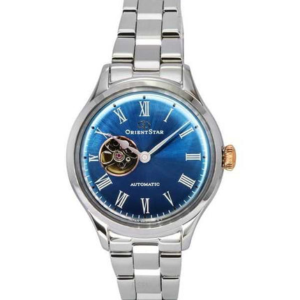 Orient Star Classic Limited Edition Open Heart quadrante blu automatico RE-ND0019L00B orologio da donna con cinturino extra