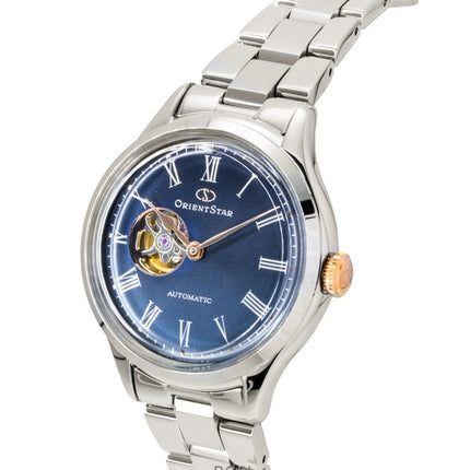 Orologio da donna Orient Star Keshiki Classic Limited Edition in acciaio inossidabile con quadrante blu e grigio e quadrante aperto RE-ND0022L automatico