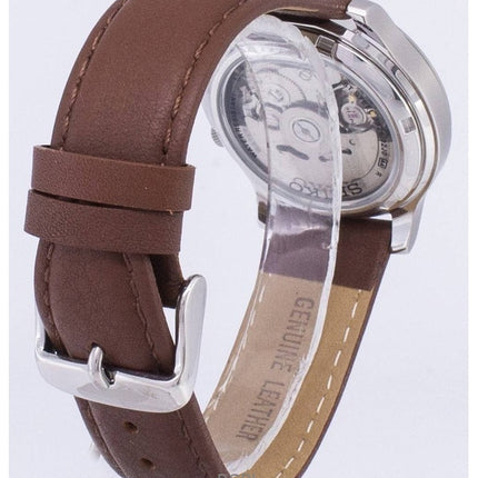 Orologio da uomo Seiko 5 Military ricondizionato con cinturino in pelle marrone automatico SNK803K2-var-SS5
