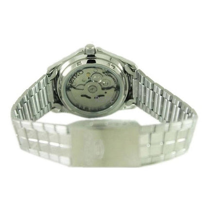 Orologio da uomo Seiko 5 ricondizionato con quadrante argento automatico 21 rubini SNKK87K1