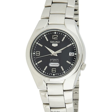 Orologio da uomo Seiko 5 ricondizionato con quadrante nero automatico SNK623K1