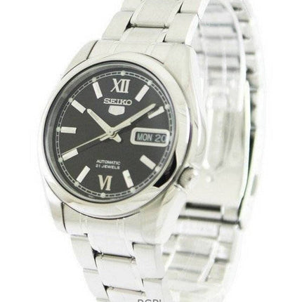 Orologio da uomo Seiko 5 SNKL55K1 con quadrante nero, automatico, 21 rubini, ricondizionato