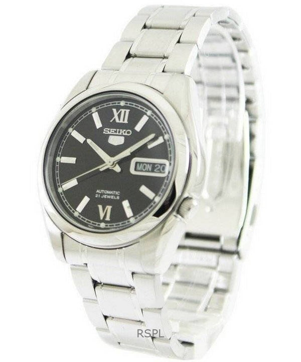 Orologio da uomo Seiko 5 SNKL55K1 con quadrante nero, automatico, 21 rubini, ricondizionato