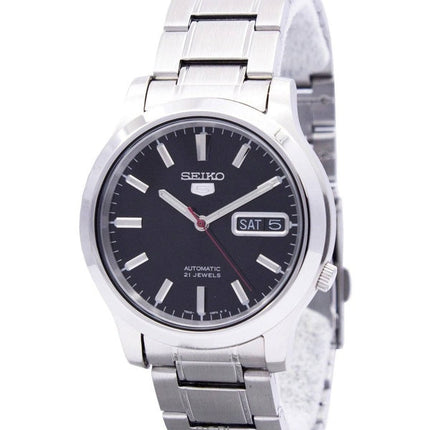 Orologio da uomo Seiko ricondizionato con quadrante nero automatico SNK795K1