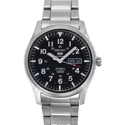 Orologio da uomo Seiko 5 Sports ricondizionato con quadrante nero automatico SNZG13K1