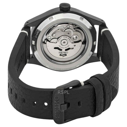 Orologio da uomo Seiko 5 Sports Field Collection ricondizionato con cinturino in pelle e quadrante marrone, automatico SRPG41K1, 100 m