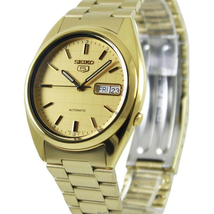 Orologio da uomo Seiko 5 automatico con quadrante in oro SNXL72K1 ricondizionato
