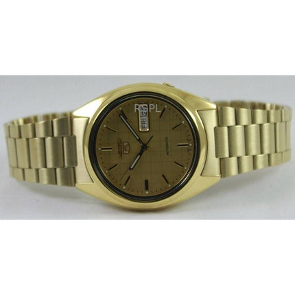 Orologio da uomo Seiko 5 automatico con quadrante in oro SNXL72K1 ricondizionato