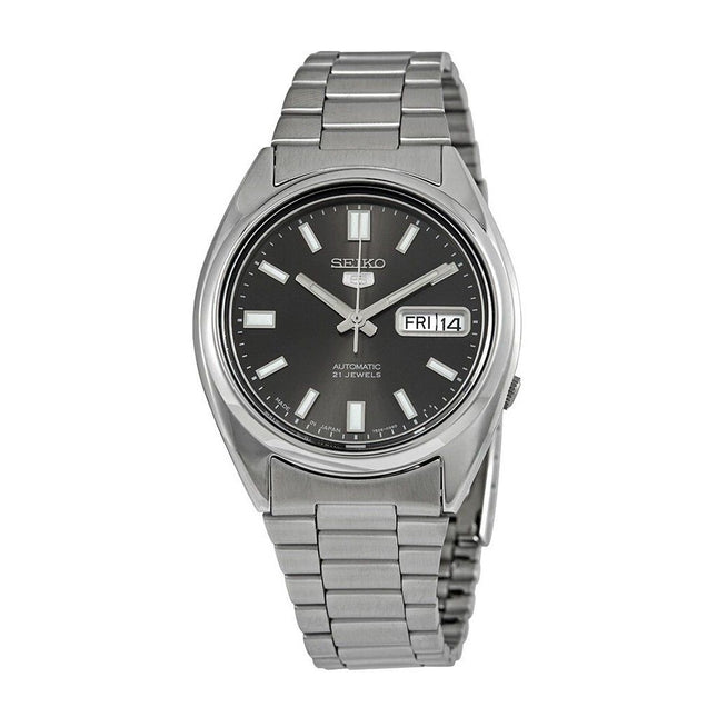 Orologio da uomo Seiko 5 SNXS79J1 automatico con quadrante nero, ricondizionato, prodotto in Giappone