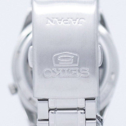 Orologio unisex Seiko 5 ricondizionato con quadrante nero automatico, prodotto in Giappone, SNK063J5