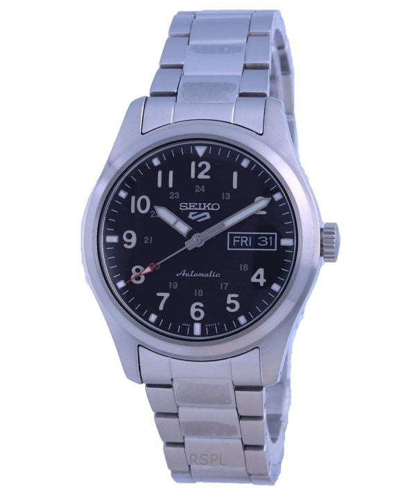 Orologio da uomo Seiko 5 Sports Field ricondizionato con quadrante nero automatico SRPG27K1 100M