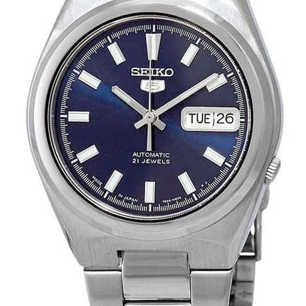 Orologio da uomo Seiko ricondizionato in acciaio inossidabile con quadrante blu automatico SNKC51J1