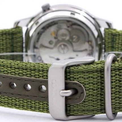 Orologio da uomo Seiko 5 ricondizionato con quadrante verde militare automatico SNK805K2