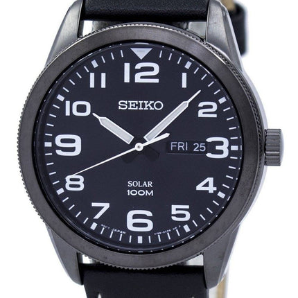 Orologio da uomo Seiko con quadrante nero e solare SNE477P1 ricondizionato