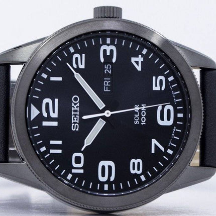 Orologio da uomo Seiko con quadrante nero e solare SNE477P1 ricondizionato