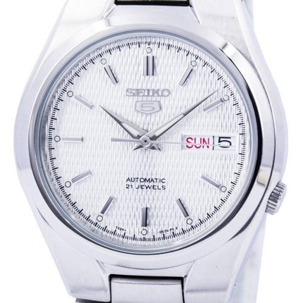 Orologio da uomo Seiko 5 ricondizionato con quadrante argento automatico 21 gioielli SNK601K1