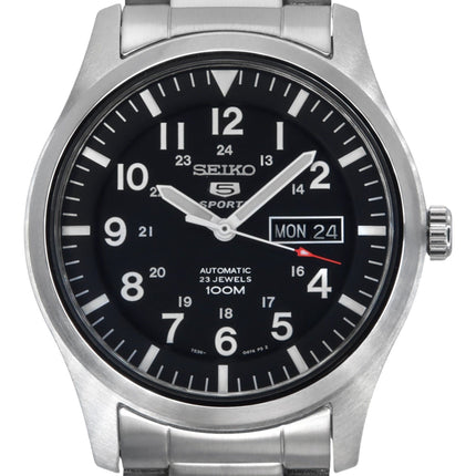 Orologio da uomo Seiko 5 Sports ricondizionato con quadrante nero automatico SNZG13K1