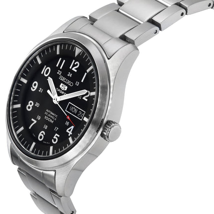 Orologio da uomo Seiko 5 Sports ricondizionato con quadrante nero automatico SNZG13K1