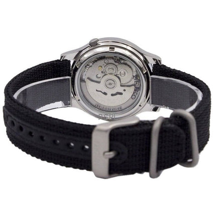 Orologio da uomo automatico Seiko 5 con quadrante nero militare ricondizionato SNK809K2