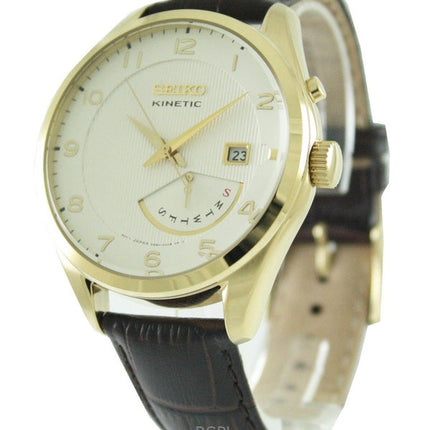 Orologio da uomo Seiko Kinetic SRN052P1 con quadrante bianco ricondizionato