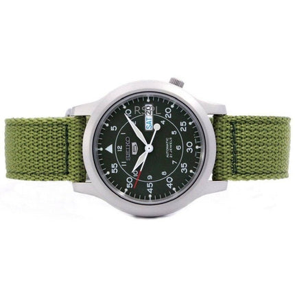 Orologio da uomo Seiko 5 ricondizionato con quadrante verde militare automatico SNK805K2