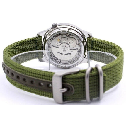 Orologio da uomo Seiko 5 ricondizionato con quadrante verde militare automatico SNK805K2