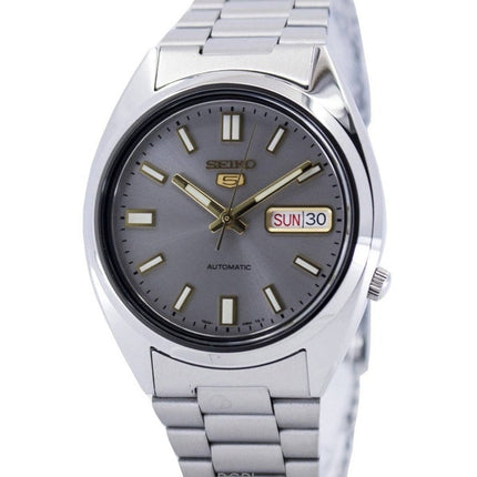 Orologio da uomo Seiko 5 automatico con quadrante grigio ricondizionato SNXS75K1