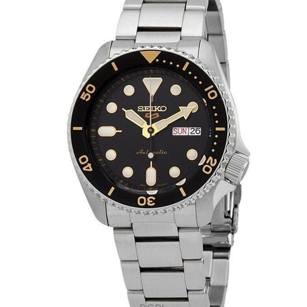 Orologio da uomo Seiko 5 Sports ricondizionato con quadrante nero automatico SRPD57K1 100M