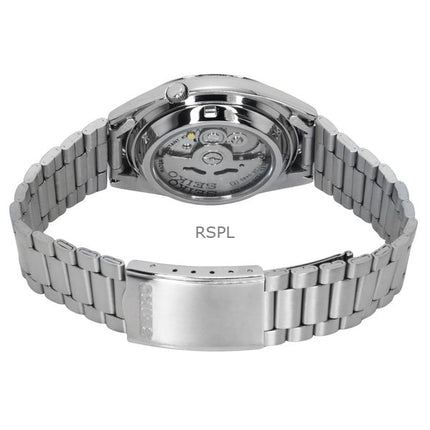Orologio da uomo Seiko 5 automatico con quadrante argento ricondizionato SNXS73K1