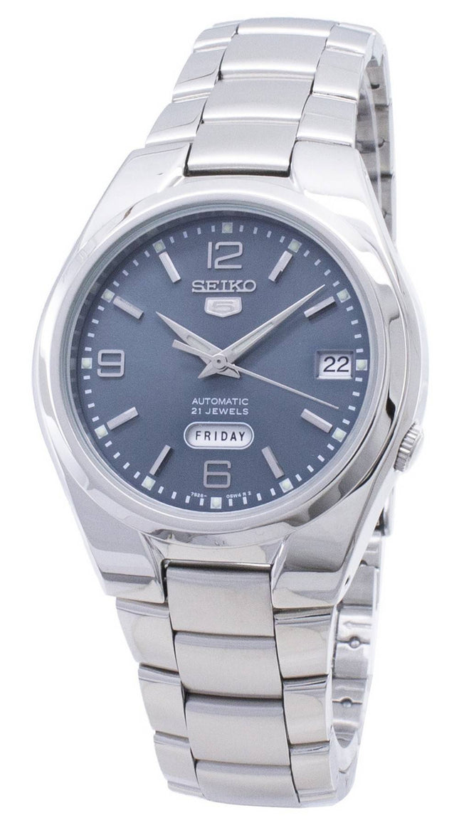 Orologio da uomo Seiko 5 ricondizionato con quadrante grigio automatico a 21 rubini SNK621K1