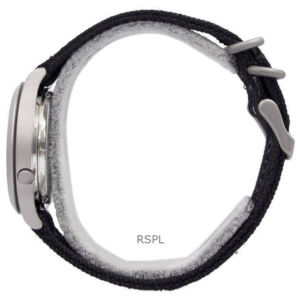 Orologio da uomo automatico Seiko 5 con quadrante nero militare ricondizionato SNK809K2