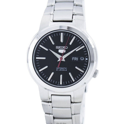 Orologio da uomo Seiko 5 SNKA07K1, ricondizionato, automatico, con quadrante nero e 21 rubini