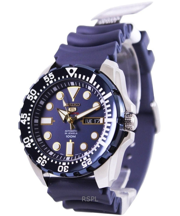 Orologio da uomo Seiko 5 Sports ricondizionato con quadrante blu automatico SRP605K2