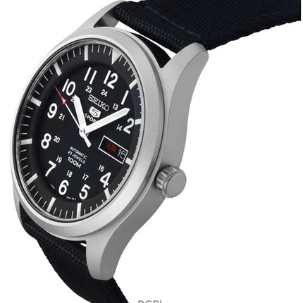Orologio da uomo Seiko 5 Sports ricondizionato con quadrante nero automatico SNZG15K1