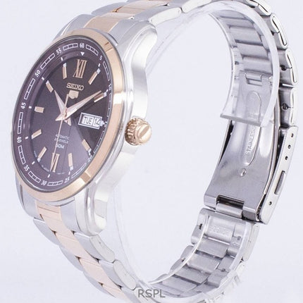 Orologio da uomo Seiko 5 Classic con quadrante marrone, ricondizionato, automatico SNKP18J1